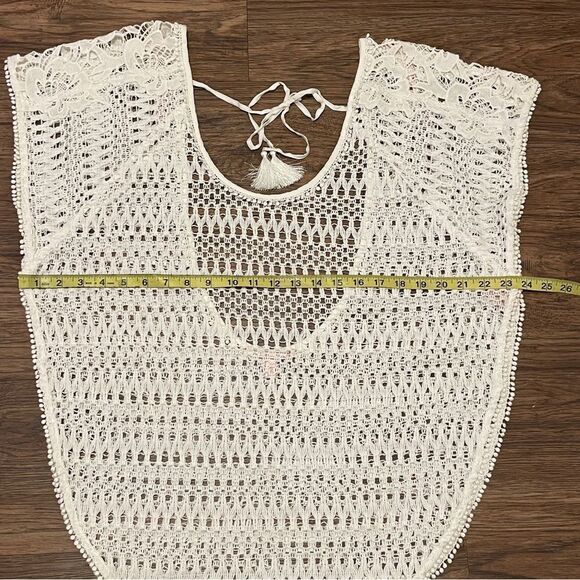 Victoria’s Secret Crochet Lace Swim Coverup White Size Small - Picture 11 of 16